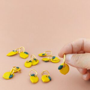 boucles d'oreilles créoles citrons