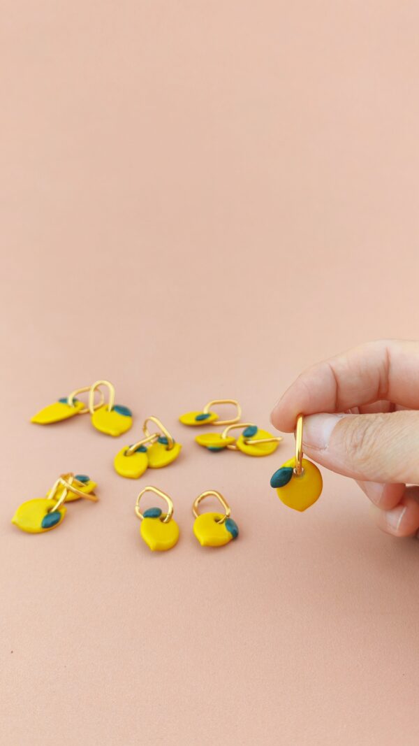 boucles d'oreilles créoles citrons