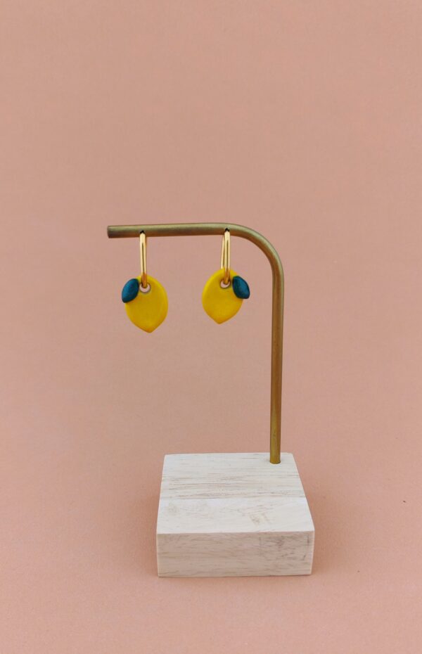 boucles d'oreilles créoles citrons